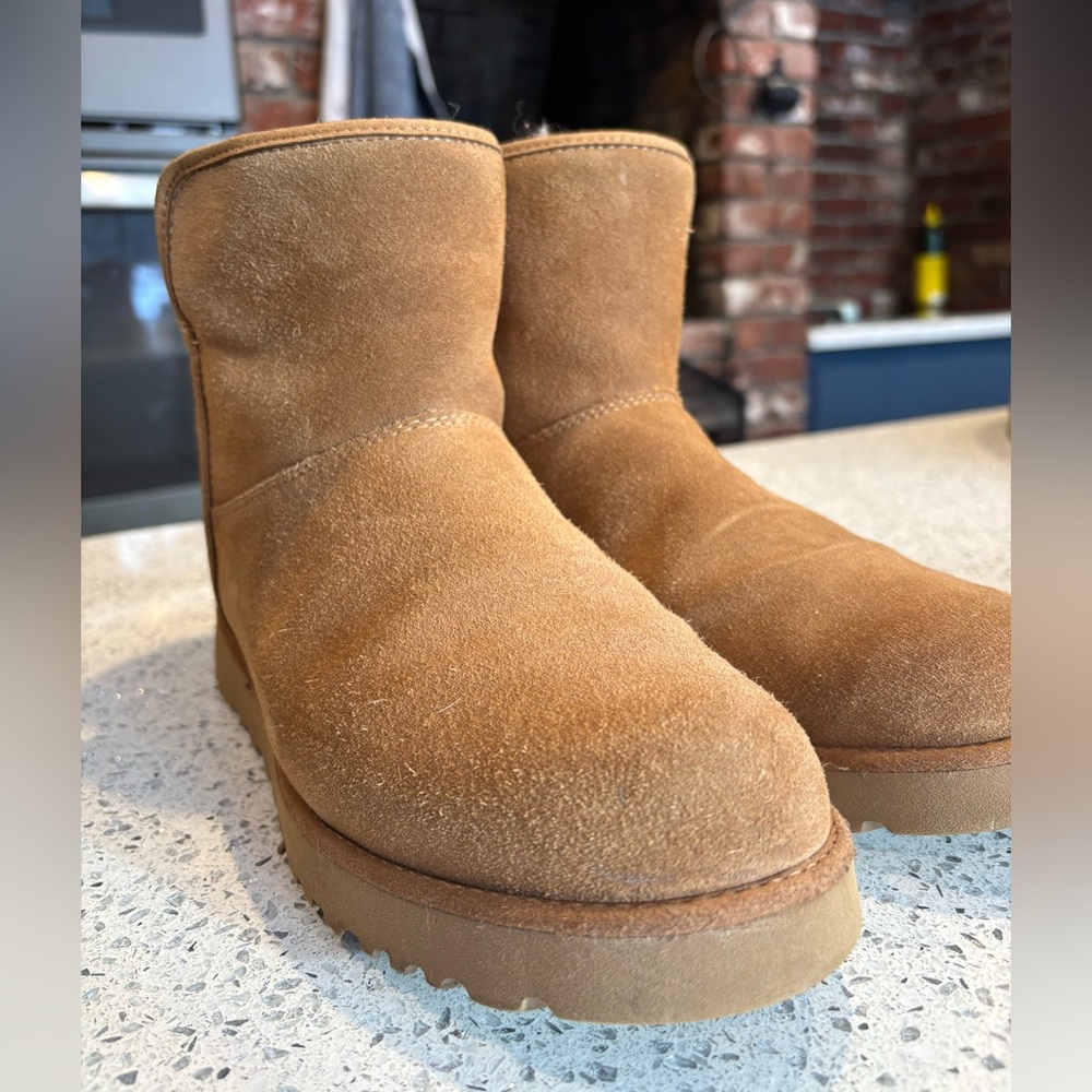 UGG  Brown Suede Boots - Picture 3 of 8
